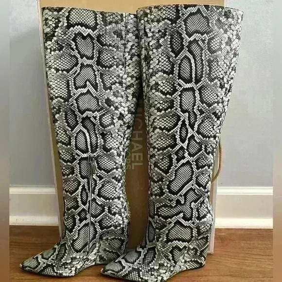 Michael Kors Snake skin knee high boots - Picture 3 of 5